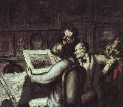 Honore  Daumier The Print Collectors Norge oil painting reproduction